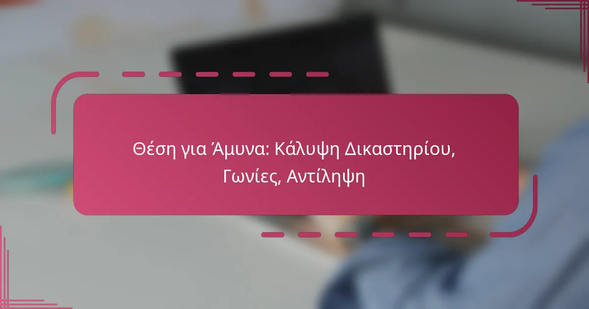 Θέση για Άμυνα: Κάλυψη Δικαστηρίου, Γωνίες, Αντίληψη